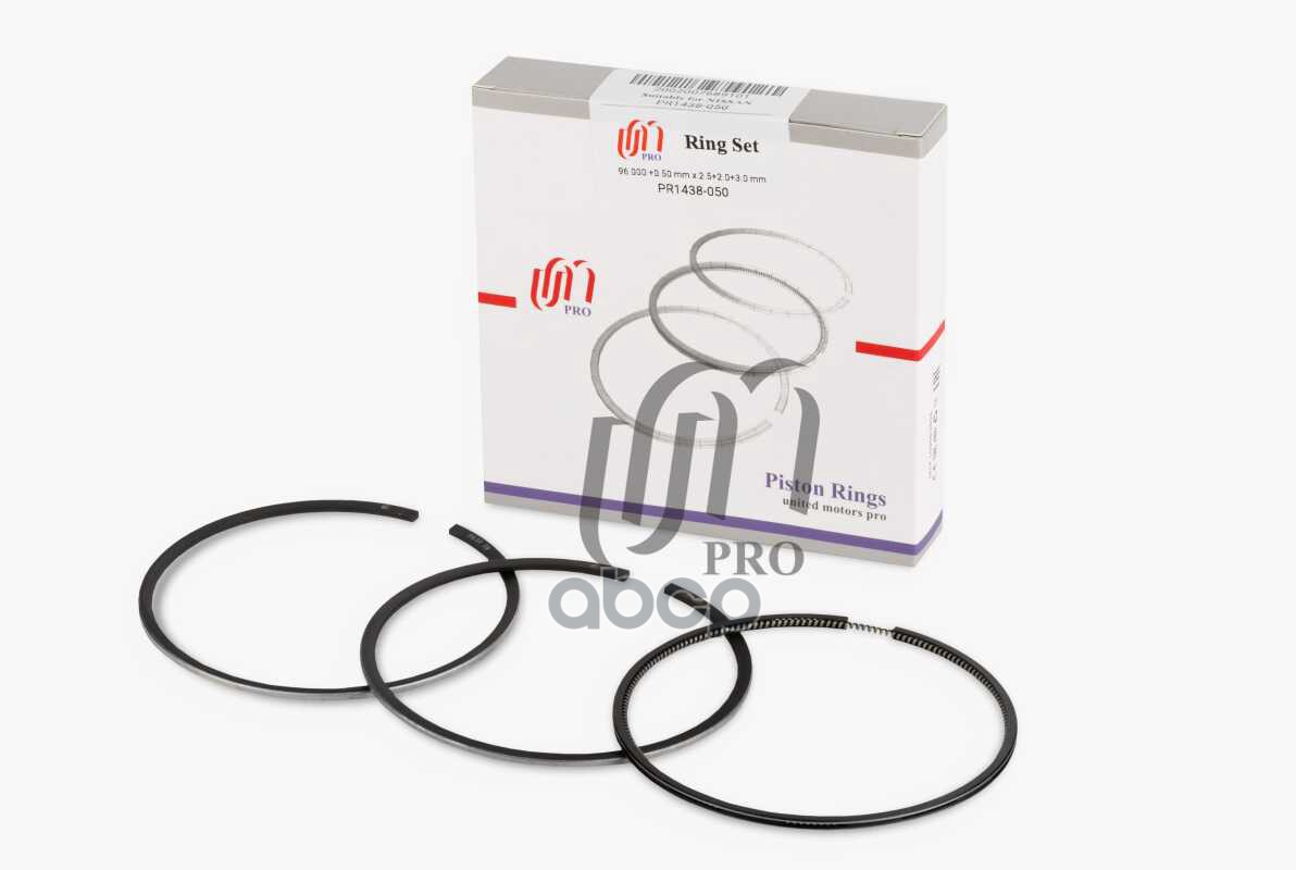 Кольца поршневые 0.50 Nissan ZD30T d96.0+0.50 2.5-2.0-3.0 (12033-2W211) на 1 цил. UM United Motors арт. PR1438050