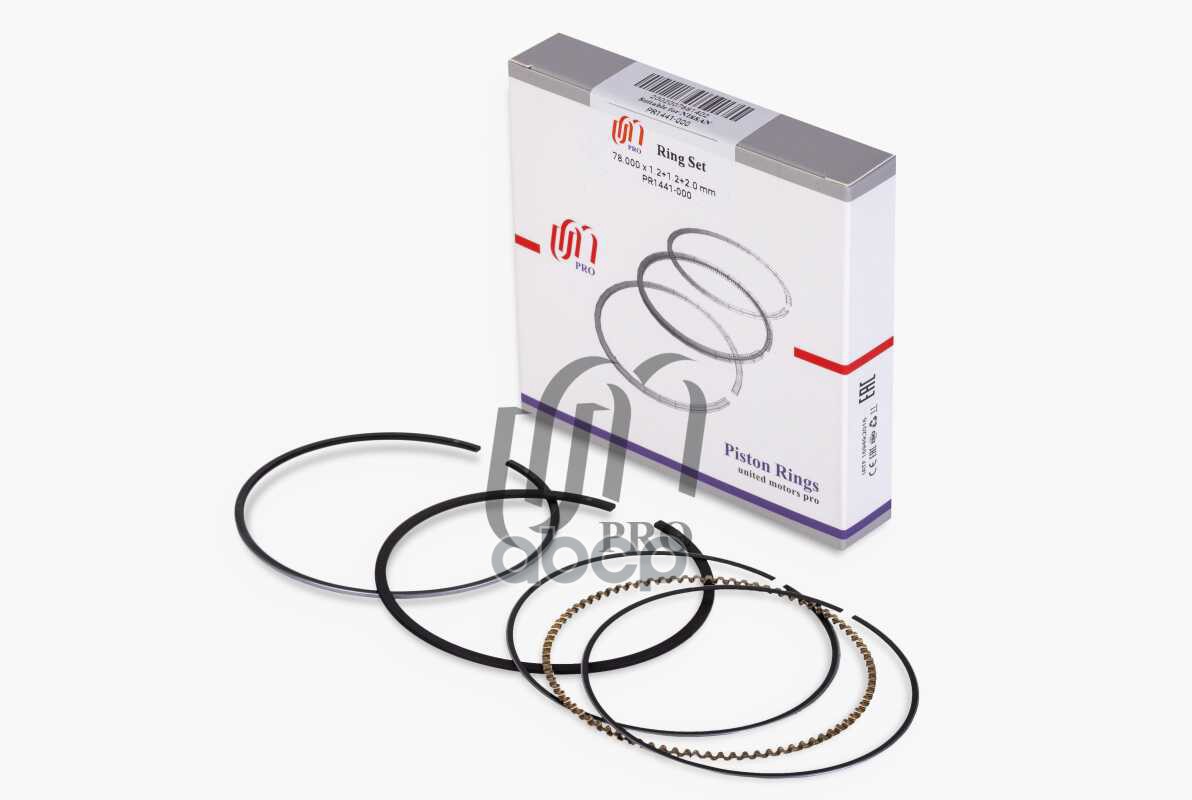 Кольца поршневые STD Nissan HR16DE d78.0 STD 1.2-1.2-2.0 (12033-EE000/12033-EE50A) на 1 цил. UM United Motors арт. PR1441000