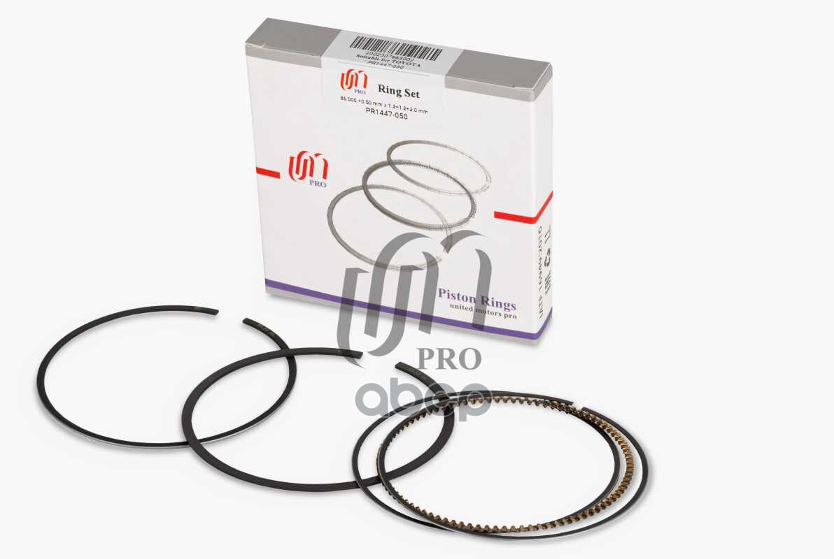 Кольца поршневые 0.50 Toyota 1AZ-FSE d86.0+0.50 (1.2-1.2-2.0) на 1 цил. UM United Motors арт. PR1447050
