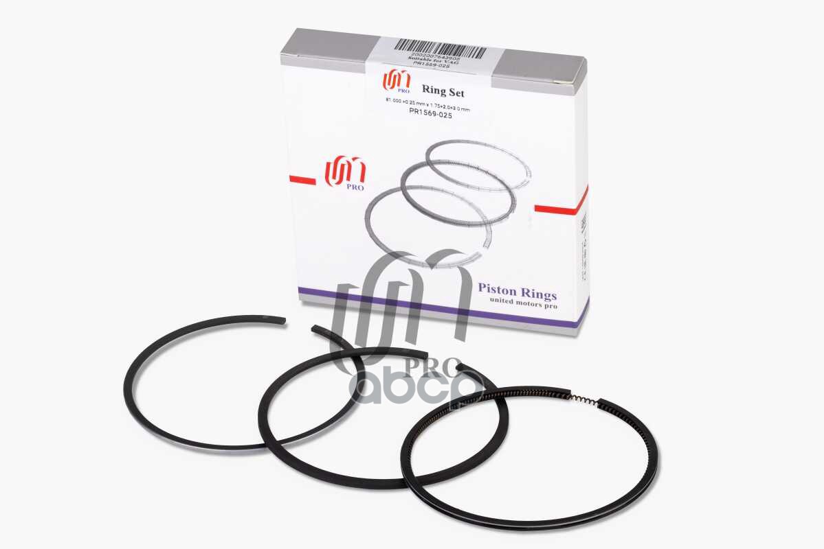 Кольца поршневые 0.25 VW 2.0 TDi 16V CAGA/CAHB/CAAD d81.01+0.25 1.75-2.0-3.0 на 1 цил. UM United Motors арт. PR1569025