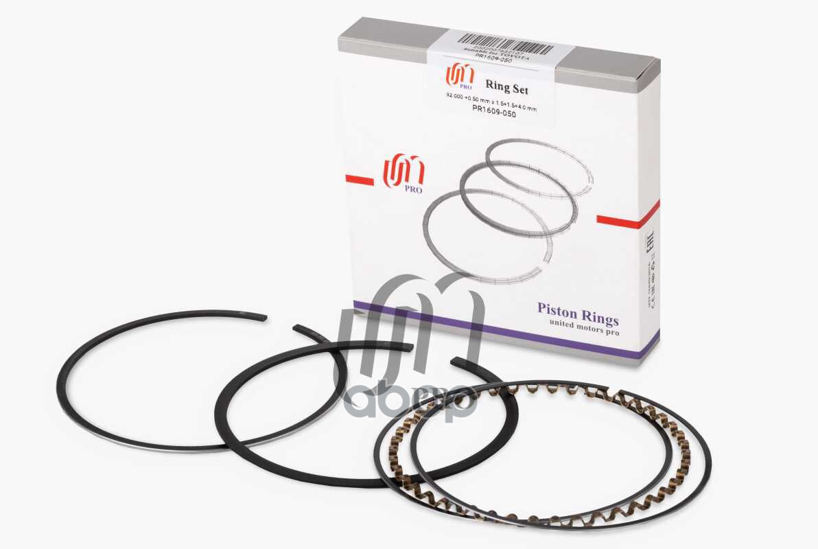 Кольца поршневые 0.50 Toyota 22R d92.0+0.5 1.5-1.5-4.0 на 1 цил. UM United Motors арт. PR1609050