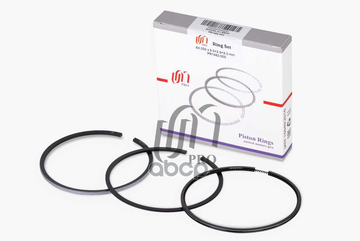 Кольца поршневые STD BMW M47D20/M57D30/M67D39 d84.0 STD 3-2-3 на 1 цил. UM United Motors арт. PR1682000