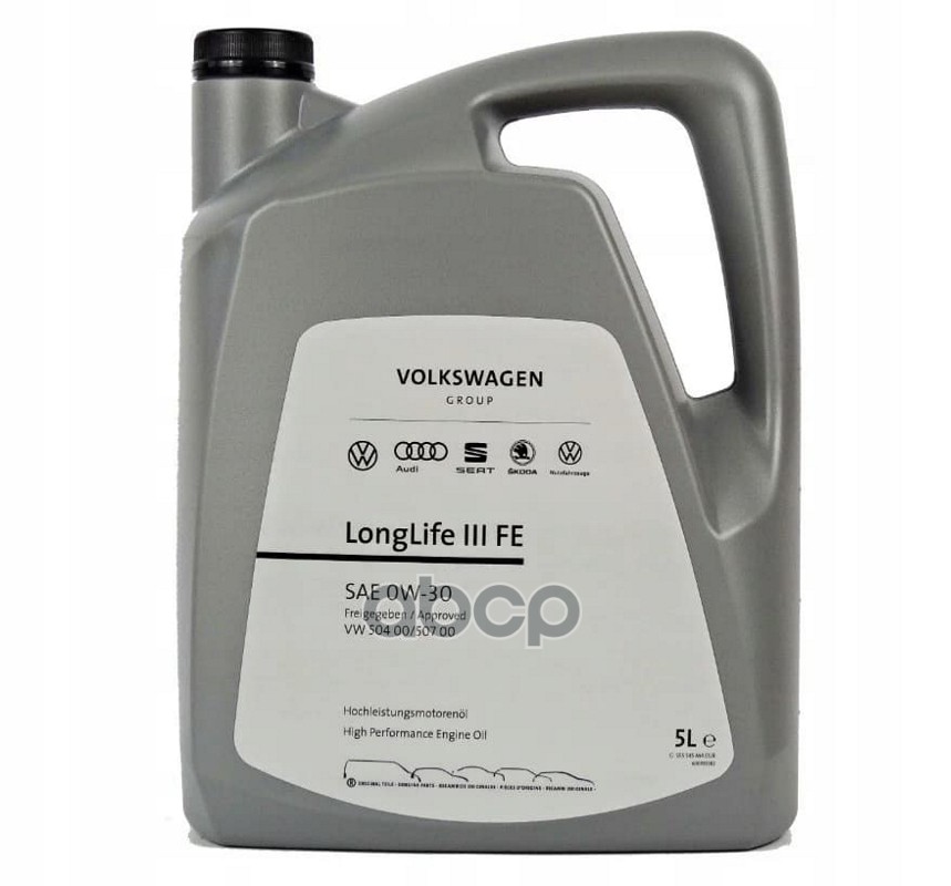 VAG Масло моторное синтетическое VAG Longlife III SAE 0W-30 5л GS55545M4