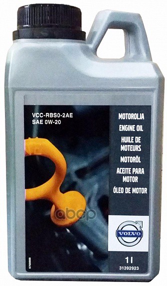 VOLVO Масло моторное VOLVO Engine Oil 0W-20 синтетическое 1 л 31 392 923