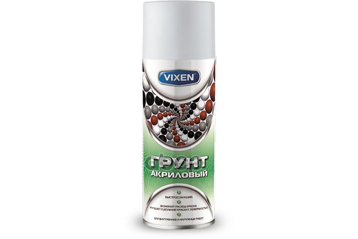 Грунт универсальный акриловый, белый, аэрозоль 520 мл VIXEN VX22000 Vixen арт. VX22000