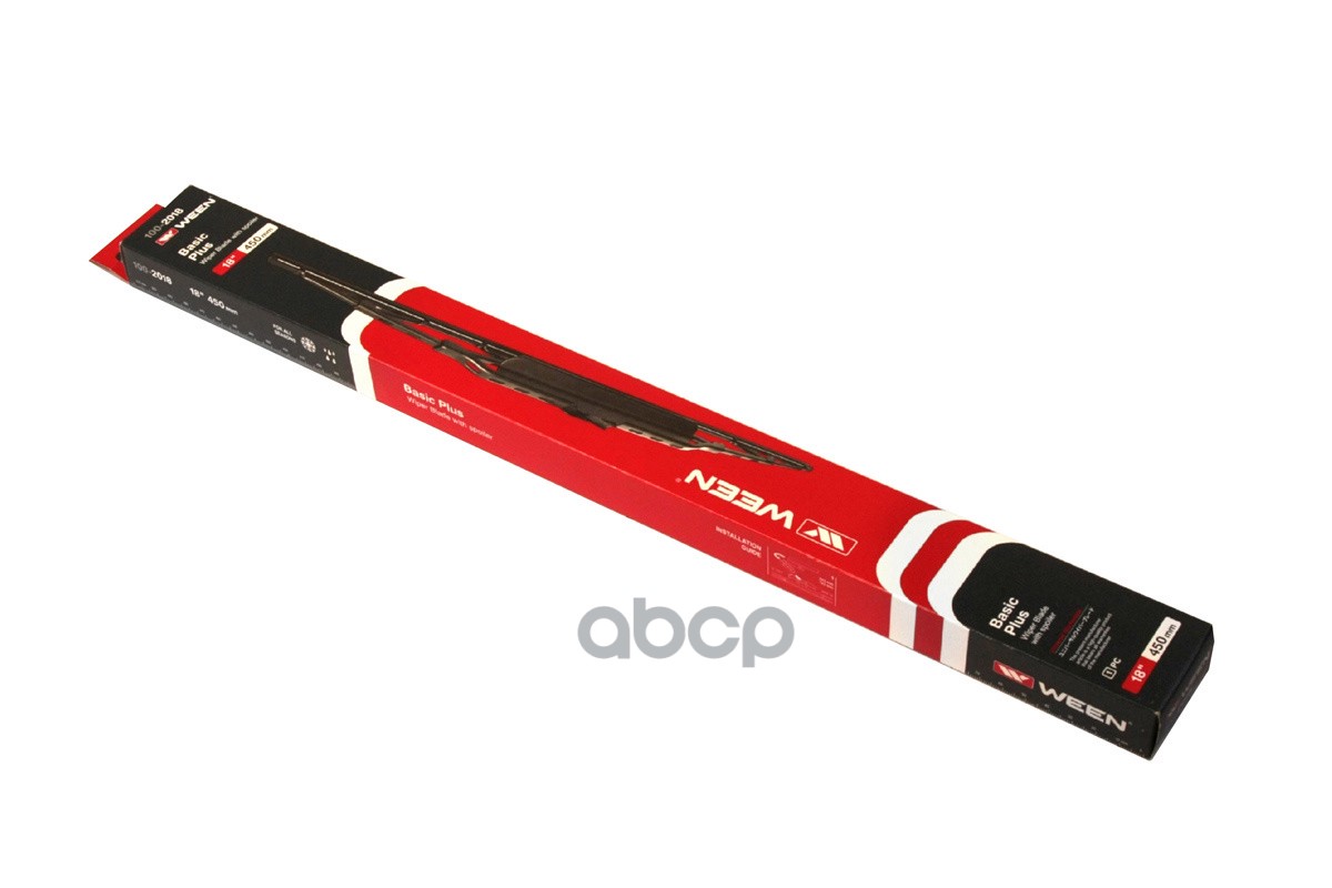 Щётки стеклоочистителя  каркасные со спойлером 18/450mm Универсальная  адаптер крючок Ween арт. 100-2018