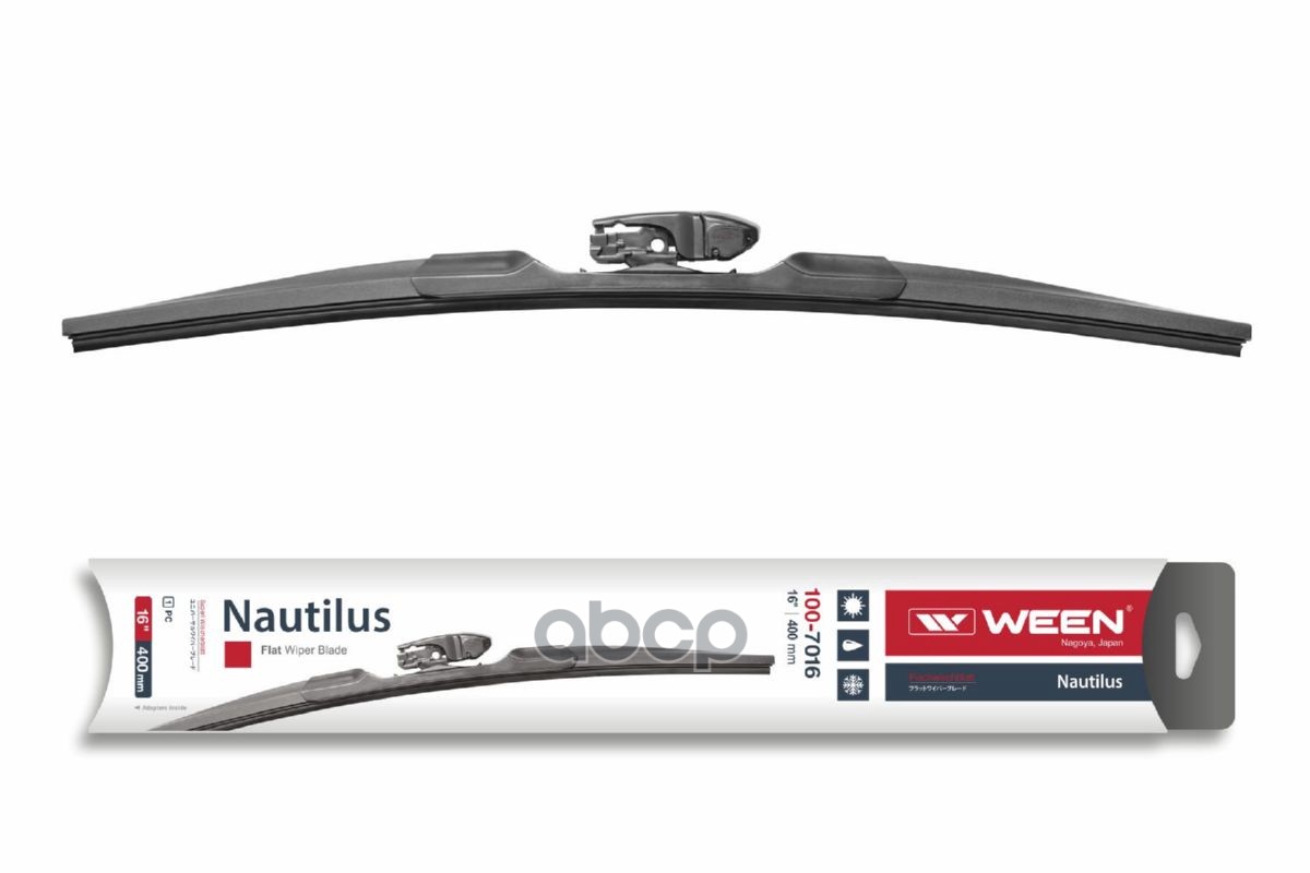 Щетка стеклоочистителя бескаркасная 16/400mm Универсальная  адаптер-трансформер (hook side pin push Ween арт. 100-7016