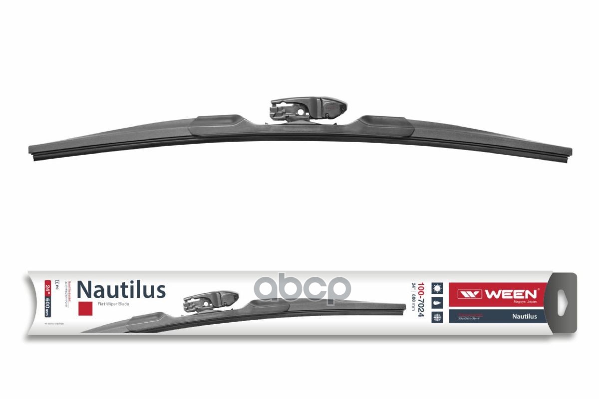 Щетка стеклоочистителя 600 мм бескаркасная 1 шт WEEN Nautilus 100-7024 Ween арт. 100-7024
