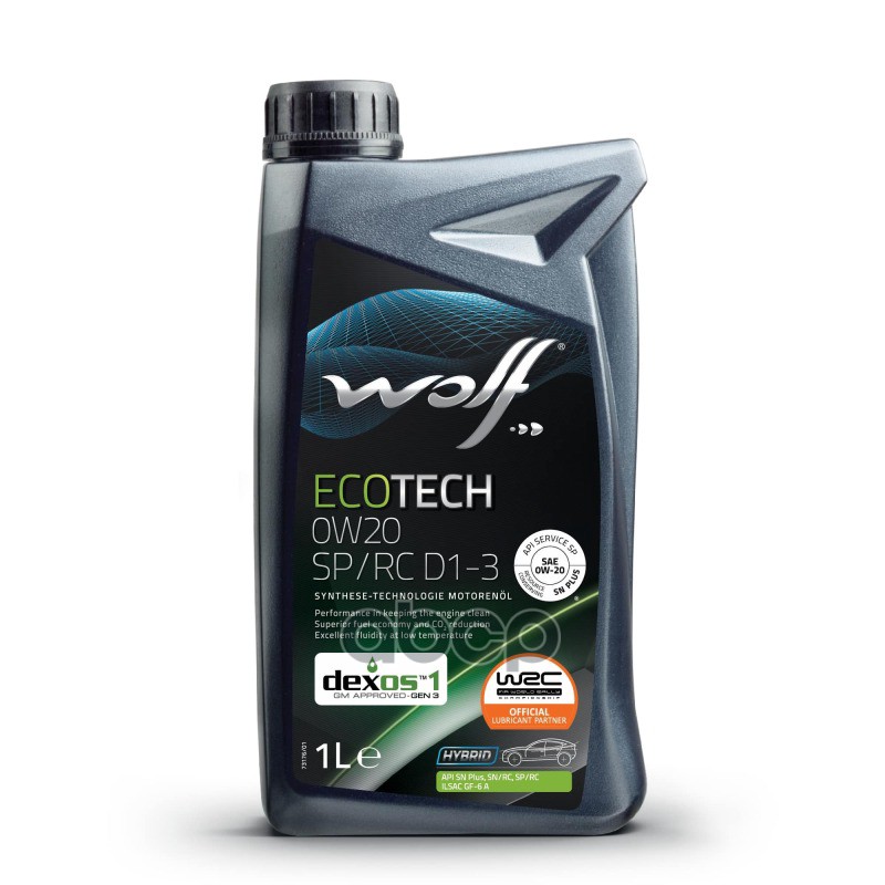 Wolf Масло моторное синтетическое ECOTECH 0W20 SP/RC, D1-3 1л