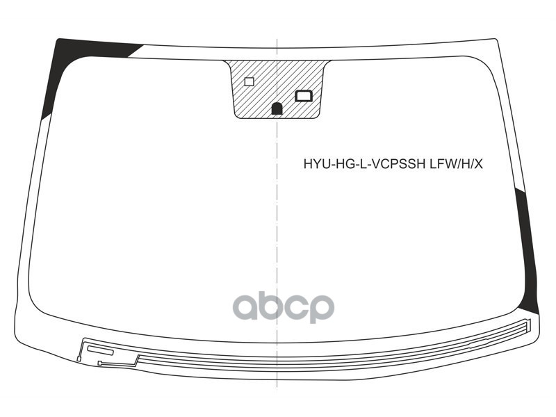 Стекло Лобовое (Обогрев Щеток/ Датчик Дождя) Hyundai Azera 11-16 / Grandeur 11-16 XYG арт. HYU-HG-L-VCPSSH LFW/H/X
