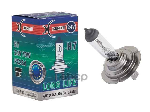 Лампа галогеновая головного света H7 PX26d Long Life 24V 70W картон 1шт Xenite арт. 1007146