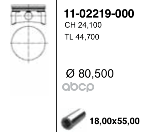 Поршень с пальцем без колец YENMAK 1102219000 YENMAK арт. 1102219000