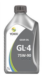 Масло трансмиссионное синтетическое Gear Oil 75W90 GL-4 1л YOKKI арт. YBA011001P