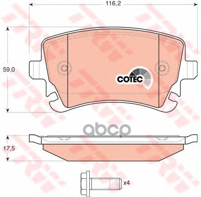 Колодки тормозные задние дисковые AUDI 6 (C6)  A8 (4E_)  VW TRANSPORTER V GDB1516 ZF Russia арт. gdb1516zfr
