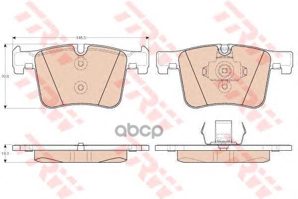 Колодки тормозные дисковые передние BMW 1 F20/3 F30/X3 F25 10- ZF Russia арт. GDB1942ZFR