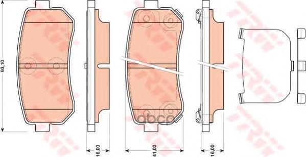 Колодки тормозные дисковые(аналог TRW GDB3474) GDB3474ZFR ZF Russia арт. GDB3474ZFR