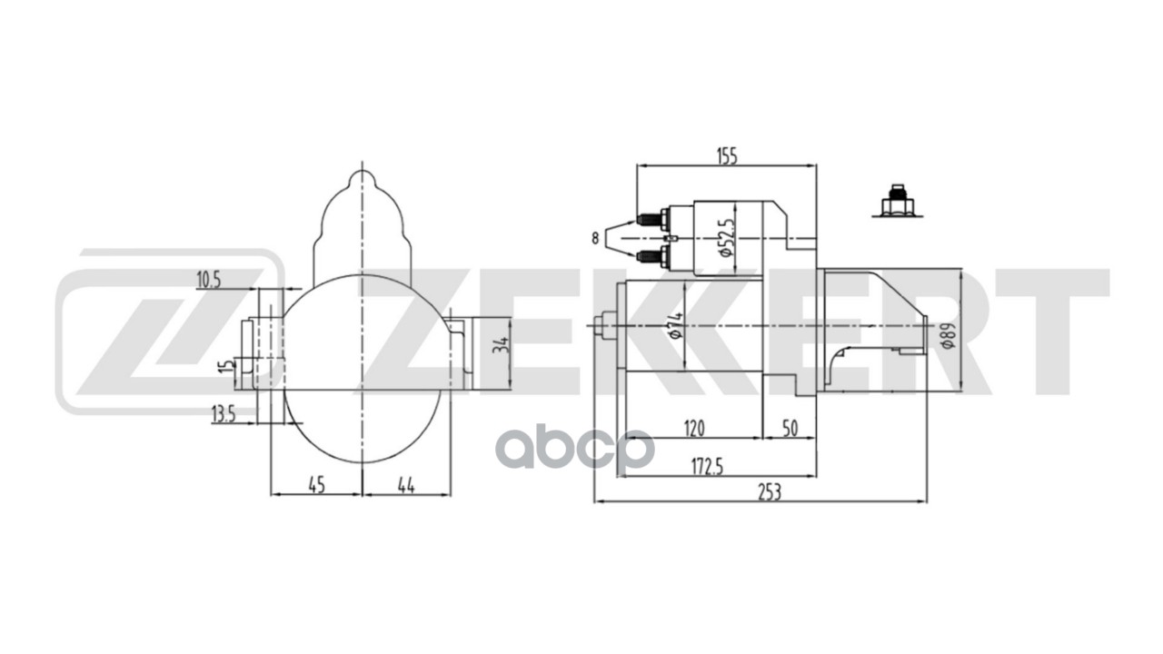 Стартер Ford Transit VII 11- Zekkert арт. an-1036