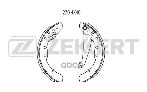 Колодки торм. бараб. задн. Audi 80 V 91-  100 II-IV 77-  VW Caddy I II 82-  Golf II III 84-  Jetta I Zekkert арт. bk-4036