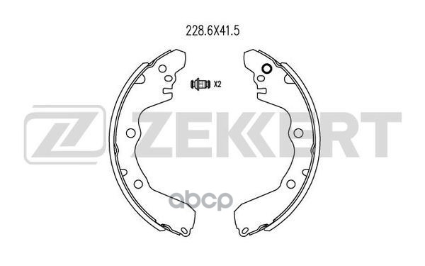 Колодки торм. бараб. задн. Mitsubishi Colt IV 93-  Lancer VI 92-  Space Runner 91-  Space Wagon II 9 Zekkert арт. bk-4037