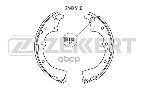 Колодки торм. бараб. задн. Toyota Hiace (H10) 90-  Hilux (N10) 99-  LC 60 70 81-  Previa (R10 R20) 9 Zekkert арт. bk-4120
