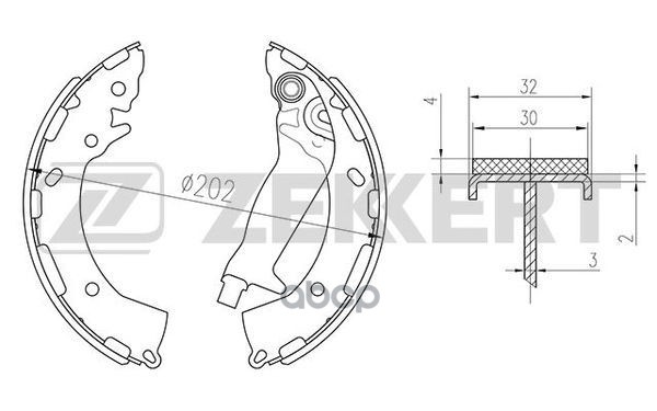 Колодки торм. бараб. задн. Hyundai Accent IV 10-  i10 08-  i20 08-  Solaris 11-  Kia Rio III 11- Zekkert арт. bk-4202