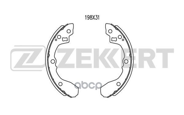 Колодки торм. бараб. задн. Kia Rio 00- Zekkert арт. bk-4257