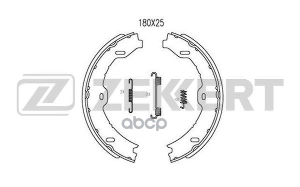 Колодки торм. бараб. задн.  стоян. торм. с уст. компл. MB CLS (C219) 04-  E-Class (_211) 02-  S-Clas Zekkert арт. bk-4303