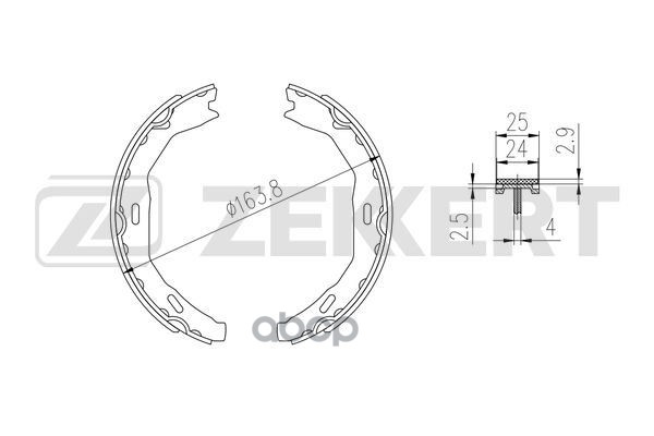 Колодки торм. бараб. задн.  стоян. торм. MB C-Class (W204 C204) 07-  E-Class (A207 C204) 09- Zekkert арт. bk-4326