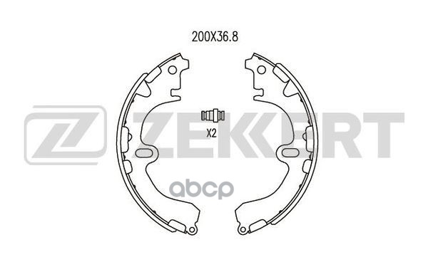 Колодки торм. бараб. задн. Toyota Celica (T180) 89-  Corolla (E90) 87-  Corolla (E100  E110) 92- Zekkert арт. bk-4421