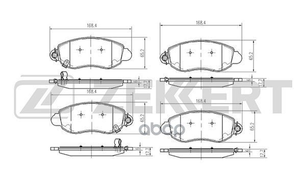 Колодки торм. диск. передн. Ford Transit VI 00- Zekkert арт. bs-1033