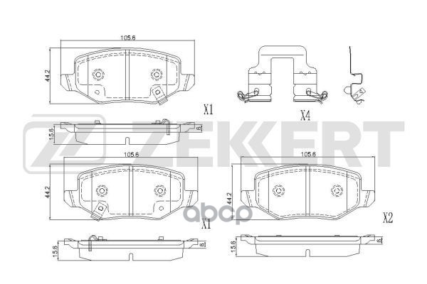 Колодки торм. диск. задн. Haval Jolion 21- Zekkert арт. bs-1178