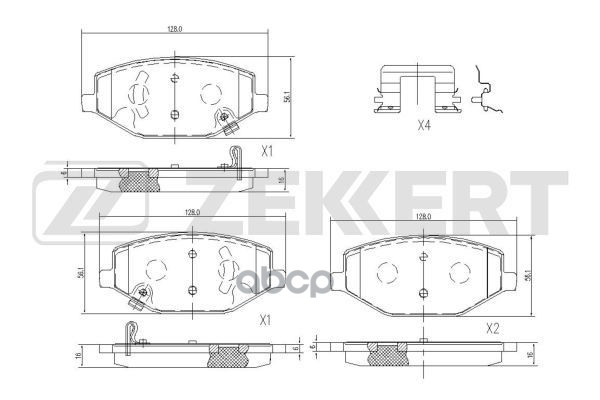 Колодки торм. диск. передн. Geely Coolray 18- Zekkert арт. bs-1182