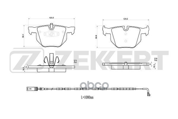 Колодки торм. диск. задн. BMW 3 (E90  E92  E93) 04-  X1 (E84) 09- Zekkert арт. bs-1196