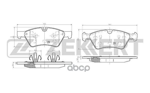 Колодки торм. диск. передн. MB E-Class (211) 03-  G-Class (W463) 12-  GL (X164) 06-  ML (W164) 05- Zekkert арт. bs-1214