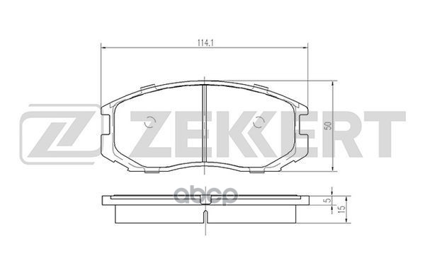 Колодки торм. диск. передн. Mitsubishi Colt III-V 88-  Lancer IV  VI-VIII 86-  Toyota Rush (J20) 06- Zekkert арт. bs-1237