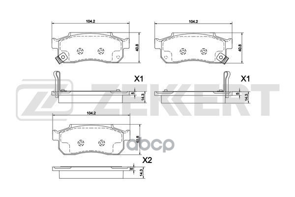 Колодки торм. диск. передн. Honda Jazz 83- Zekkert арт. bs-1294