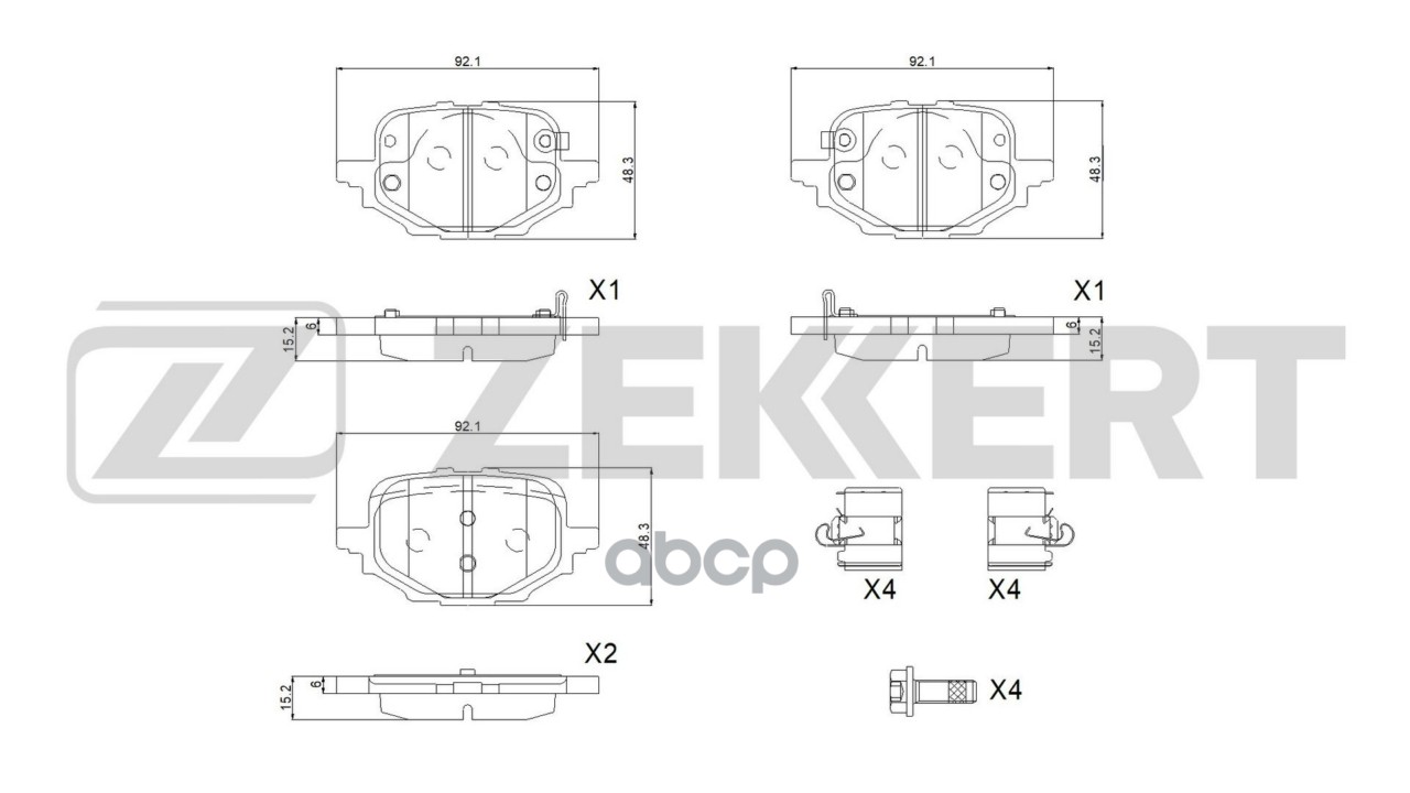 Колодки тормозные дисковые задн. Changan Uni-V 22- Zekkert арт. bs-1326