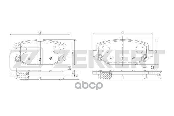 Колодки торм. диск. задн. Chrysler Grand Voyager V 07-  Fiat Freemont (345_) 11- Zekkert арт. bs-1333