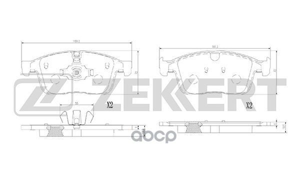 Колодки торм. диск. передн. Volvo XC60 13- Zekkert арт. bs-1398