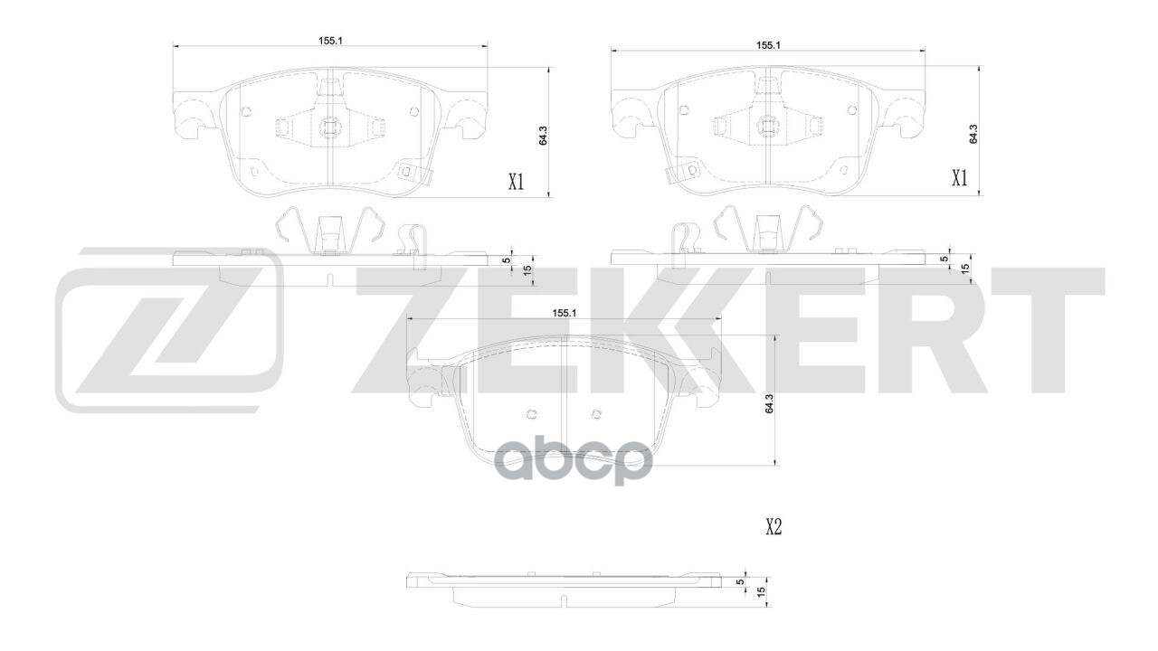 Колодки торм. диск. передн. Honda Accord IX X 18- Zekkert арт. bs-1406