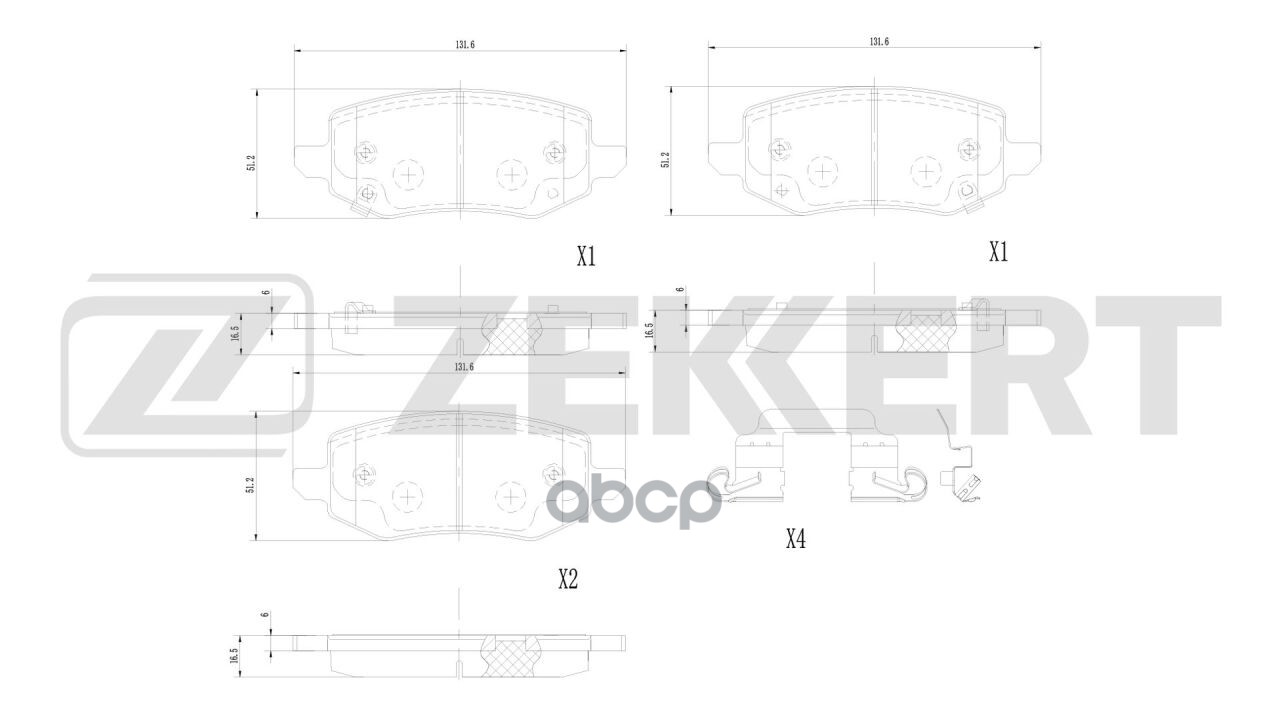 Колодки Торм. Диск. Задн. Great Wall Poer 21-  Tank 300 21-  500 22- Zekkert арт. bs-1423
