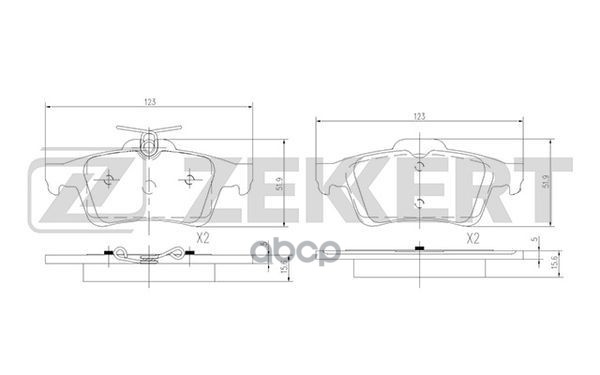 Колодки торм. диск. задн. Ford Focus III 10-  Kuga II 13-  Transit Connect II 13-  C-Max II 10-  Maz Zekkert арт. bs-1600