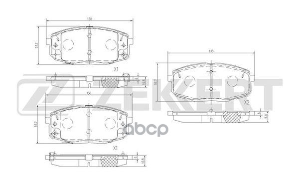 Колодки торм. диск. передн. Hyundai Creta 16-  i30 I II 07-  Kia Ceed I II 07-  Cerato II IV 09-  So Zekkert арт. bs-1707