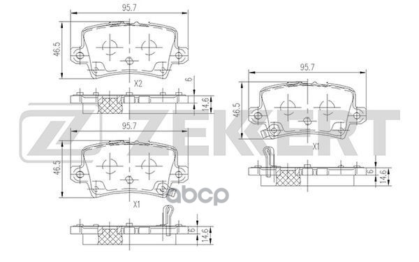 Колодки торм. диск. задн. Honda Civic VIII  IX 05- Zekkert арт. bs-1749