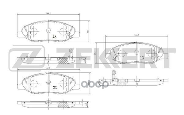 Колодки торм. диск. передн. Nissan Note (K11E) 92-  Note (K12E) 02-  Note (E11) 05-  Tiida (C11X SC1 Zekkert арт. bs-1941