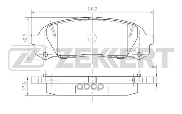 Колодки торм. диск. задн. Toyota Chaser (_X10_) 96-  Cresta (X10_) 96-  Mark II (X100) 96- Zekkert арт. bs-1942