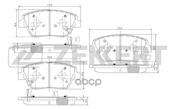 Колодки торм. диск. передн. Kia Optima III 12- Zekkert арт. bs-1952