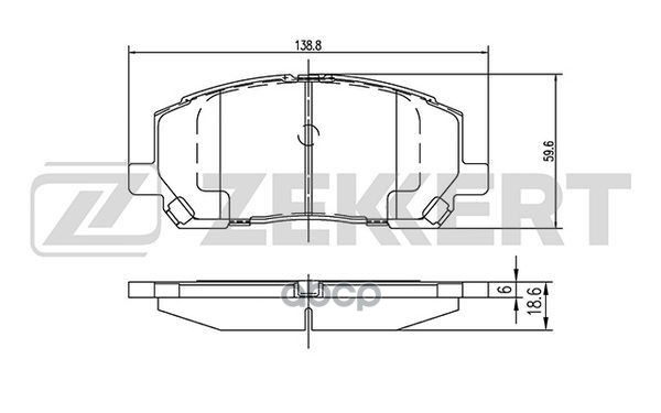 Колодки торм. диск. передн. Lexus RX 300 (MCU15) 00- Zekkert арт. bs-2091
