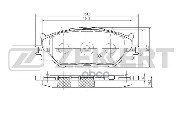 Колодки торм. диск. передн. Lexus IS C 250 (GSE20) 09-  IS 200d (ALE20_) 10-  IS 220d (ALE20) 05-  I Zekkert арт. bs-2092