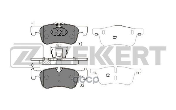 Колодки торм. диск. передн. BMW 1 (F20 F21) 11-  2 (F22 F23 F87) 14- Zekkert арт. bs-2146